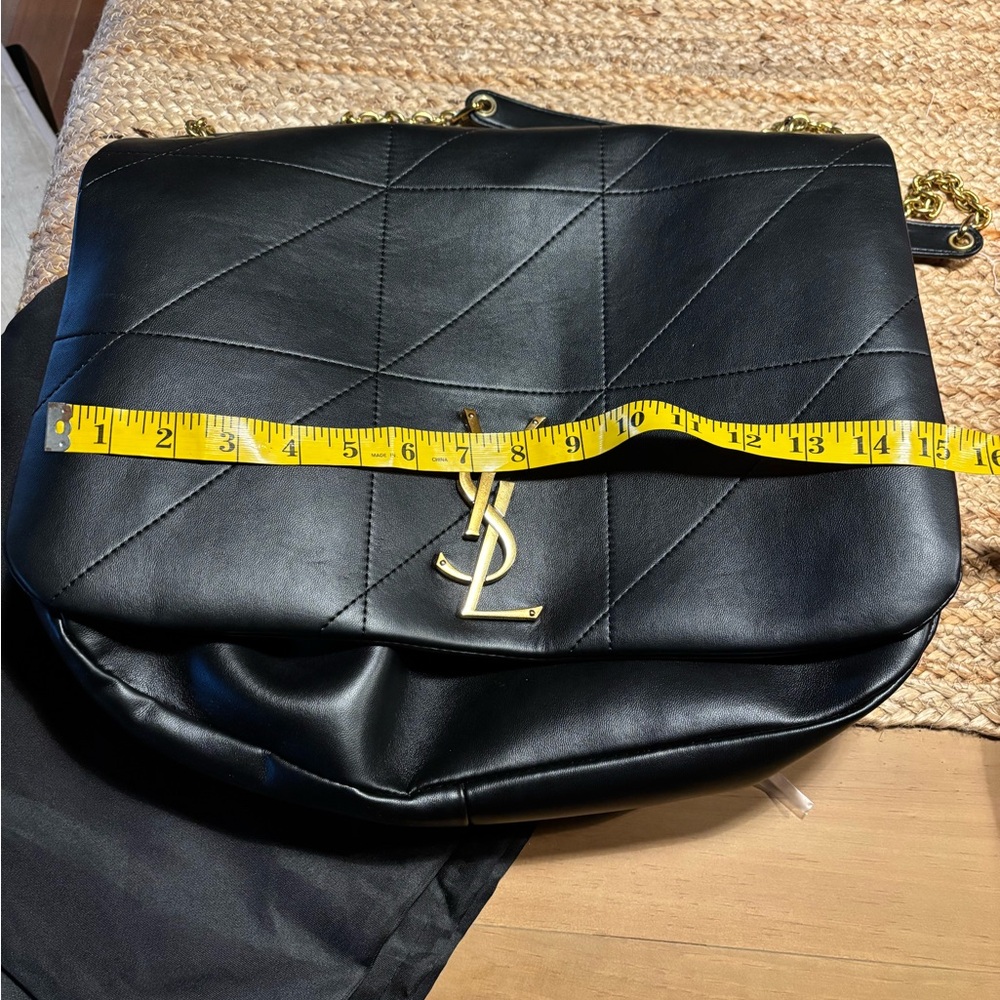 Saint Laurent Black Quilted Leather Shoulder Bag with Gold Chain - Picture 7 of 9